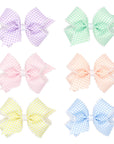 Gingham Moonstitch Edge Bow- Assorted