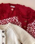 Popcorn Cardigan Red Baby Kids Sweater Holiday Valentine's