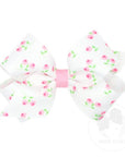 Small & Medium Rose Print Bow
