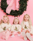Coquette Christmas Tree Knit Sweater - Kids Clothing Holiday