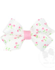 Small & Medium Rose Print Bow