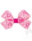 Small & Medium Candy Cane Heart Bow