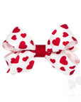 Small Hearts Print Bow