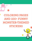 Coloring Book with Stickers: Monsters