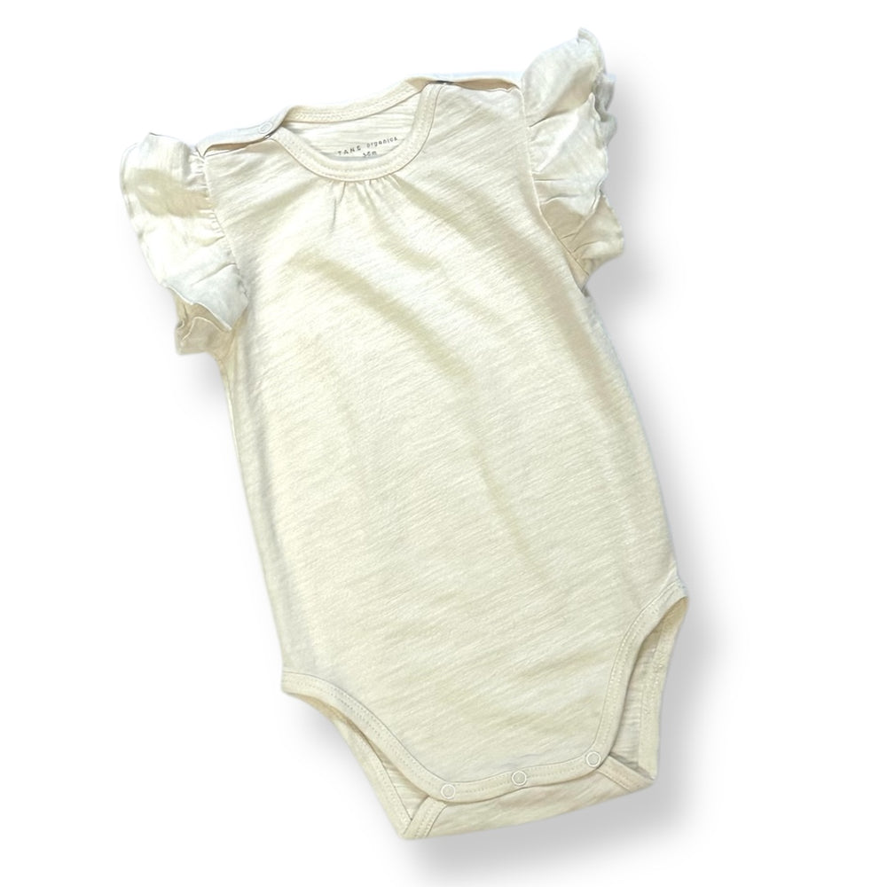 Organic Cotton Flutter Sleeve Onesie - Main Image