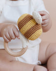 Teether Bee Cotton Crochet Rattle Spring Summer Baby Toy