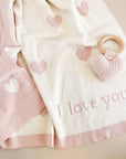 Blanket Heart I Love You Baby Blush Pink Valentine's Gift