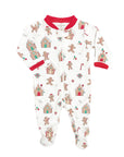 Gingerbread World Zipper Footie