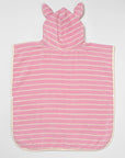 Kids Character Hooded Towel Cotton Candy Pink Stripe
