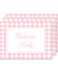 Cavalier Garden Gingham Pink Milestone Cards