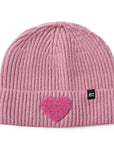 Blush Terry Heart Beanie