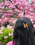 Hand-painted Mini Monarch Butterfly Claw Hair Clip | Eco-Friendly