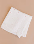 Muslin Swaddle Strawberry Baby Organic Blanket Girl Pink
