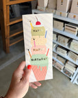 Birthday Ice Cream Cone folded Greeting Card