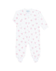 Pink Heart Zipper Footie
