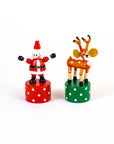 Santa & Reindeer Christmas Push Puppets
