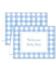 Gingham Baby Blue