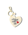 Hand-painted New York Loves You Heart Bag Charm + Keychain | Eco-Friendly