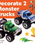 Decorate 2 Monster Trucks Craft Kit for Kids