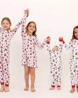 Gingerbread World Two Piece Pajama in White