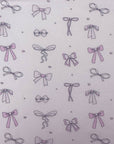 Pink Bows Zipper Footie w/Ruffles