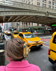 Hand-painted Yellow Taxi Cab Hair Clip