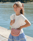 Gingham Ruffle Bow Bag