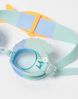 Kids Swim Goggles Finn the Fish Aqua Blue