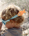 Kids Swim Goggles Finn the Fish Aqua Blue