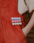 Happy Faces Satin Blue White Pink Hair Clips - BTS24