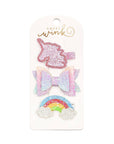 Unicorn Rainbow Clip Set - Kids Hair Clip Set
