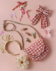 Gingham Ruffle Bow Bag