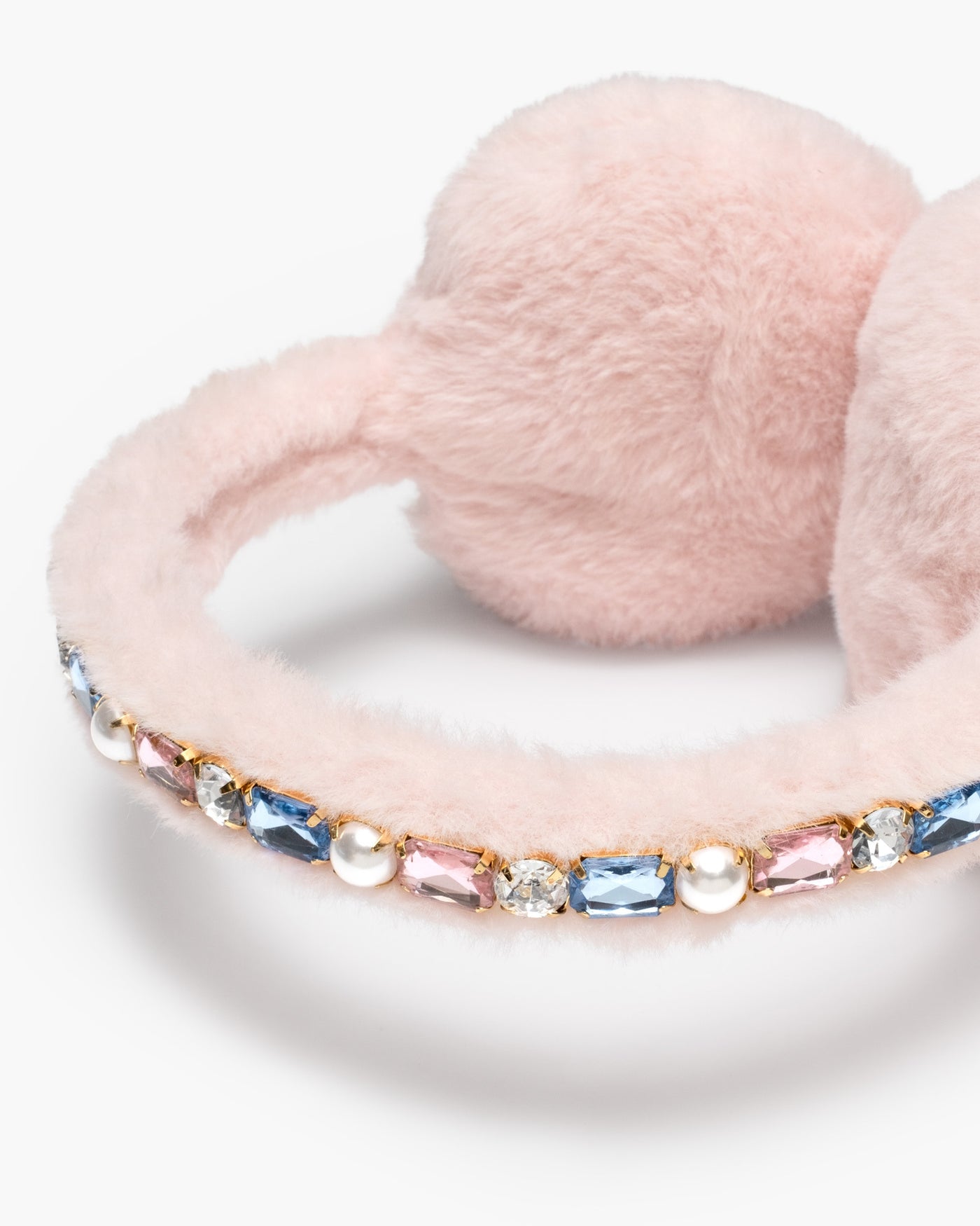 Chic Fluffy Pink and Blue Ear Muffs Fluffy Earmuffs - Light pink/rainbow gradient - Kids | H&M US main image 2