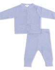 Dusty Blue Chenille 4 Piece Set