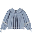 Blue Embroidered Blouse