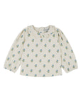 Organic Cotton Blue Floral Blouse