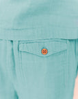 Bonton Blue Fish Muslin Shorts