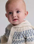 Barefoot Dreams Ivory Fair Isle Cozy Onesie