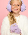 Lavender Jeweled Gloves