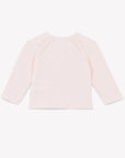 Pink Pointelle Cotton Cardigan