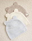 Ribbed Wool/ Cashmere Crochet Baby Hat