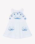 Tartine et Chocolat Blue Embroidered Dress
