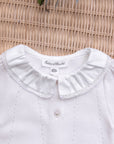 Tartine et Chocolat Cotton Knit Embroidered Romper