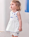 Tartine et Chocolat Blue Embroidered Bloomer Set