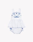 Tartine et Chocolat Blue Embroidered Bloomer Set