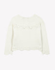 Ivory Pointelle Wool Cashmere Sweater