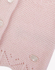 Pink Pointelle Wool Cashmere Sweater