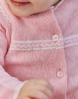 Cotton Cashmere Pink Knit Romper