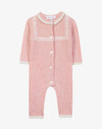 Cotton Cashmere Pink Knit Romper