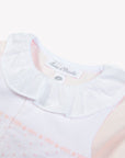 Tartine et Chocolat Pink Cotton Dot Embroidered Footie